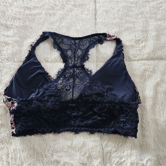 Maurices Floral Lace Bralette - Blue and Pink Size XSmall - Picture 2 of 3